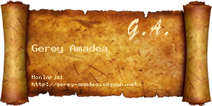Gerey Amadea névjegykártya
